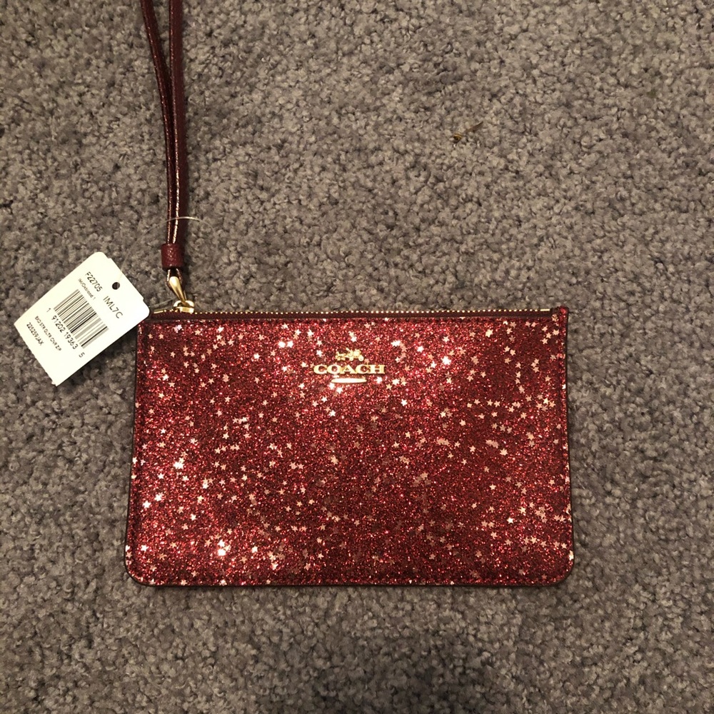 NWT Glitter Coach Clutch